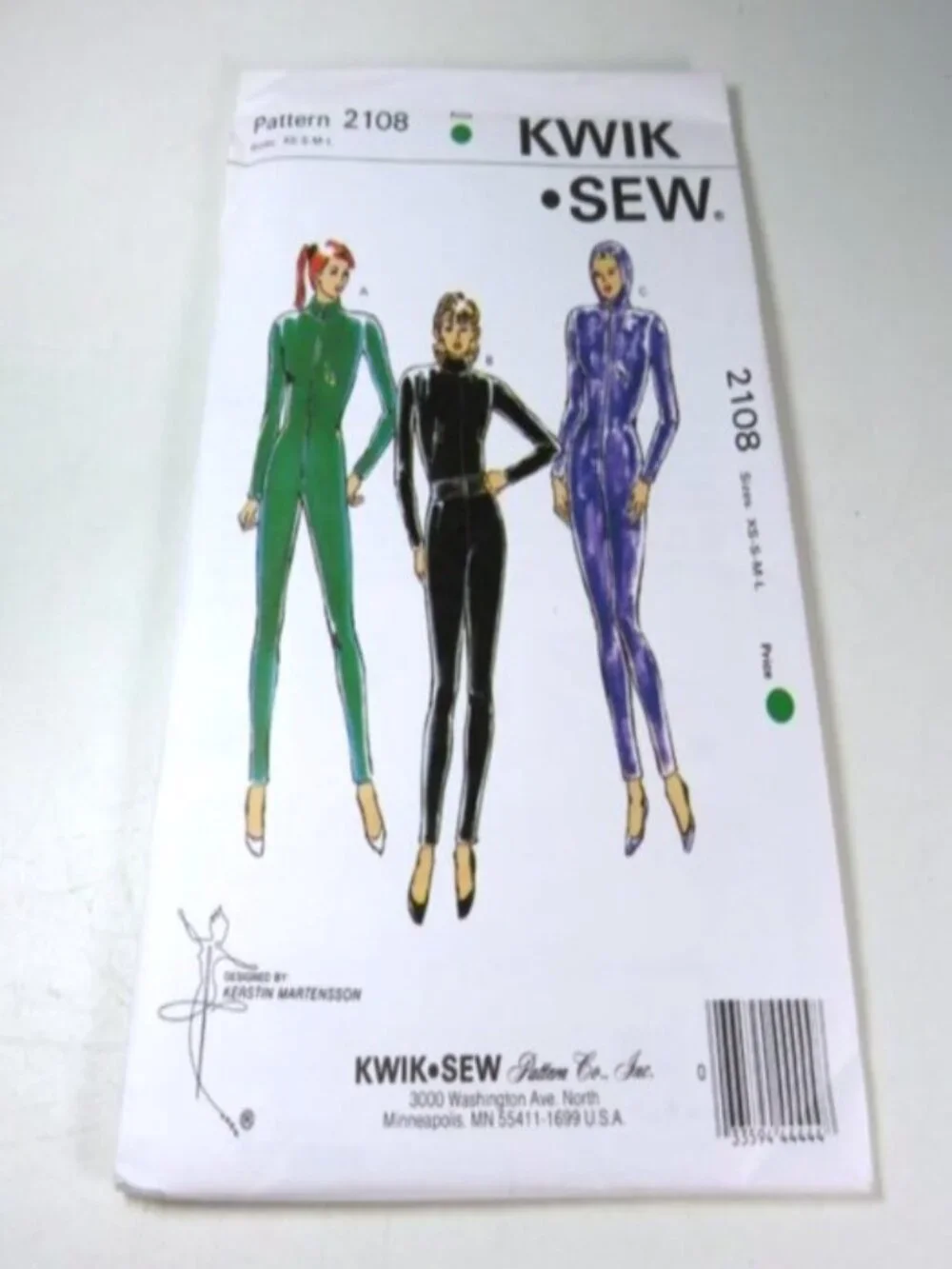 Vintage Kwik Sew 2108 | Misses' Catsuit & Bodysuit Pattern | XS-L  NEW